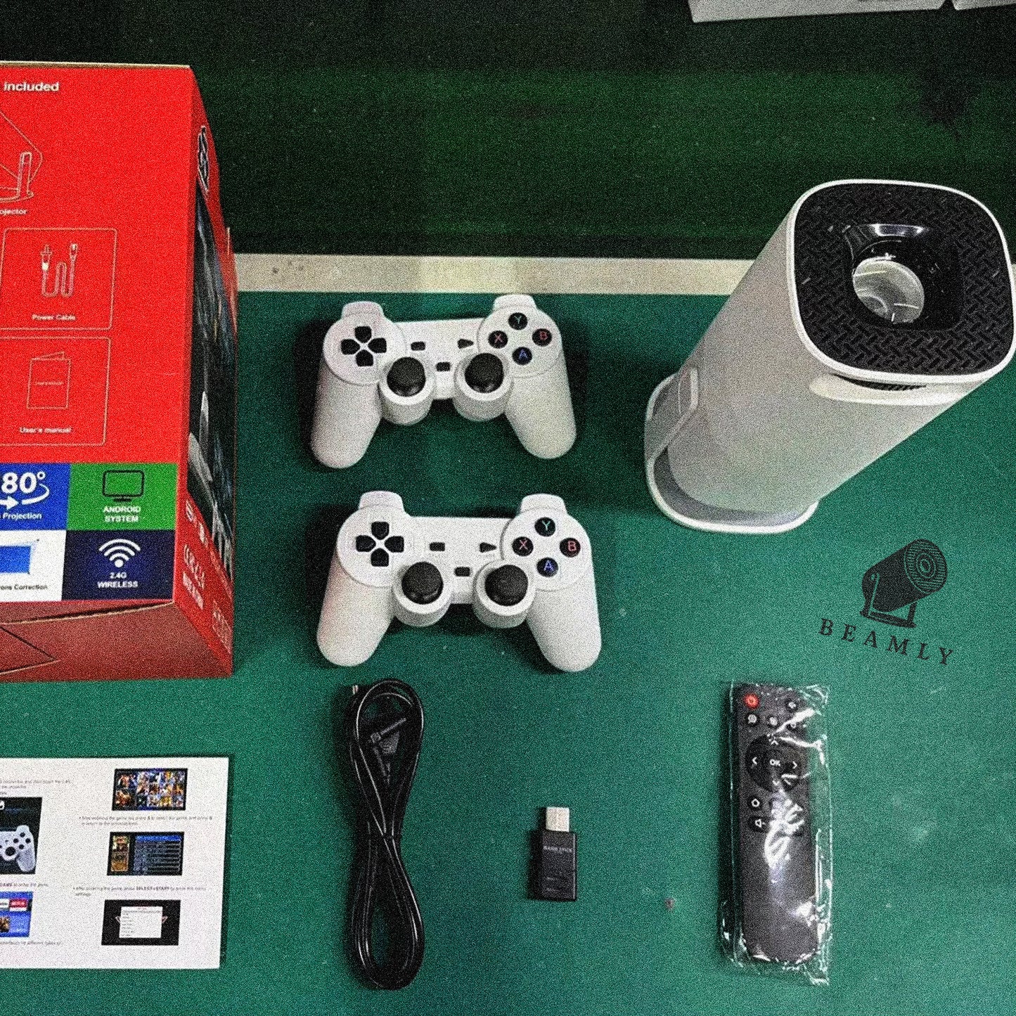 Beamly – 4K-Ready Projector + 2 FREE Game Controllers (Gaming Edition)